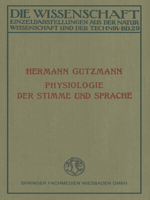 cover image of Physiologie der Stimme und Sprache